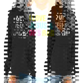 Womens I Love Jesus And 90S R&B Rnb Music Lover Vintage Retro Women Hoodie | Mazezy
