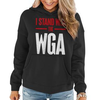 Womens I Stand With The Writers Guild Of America On Strike Wga Women Hoodie | Mazezy