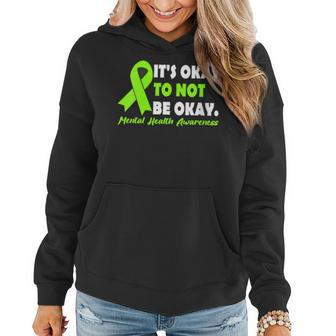 Womens Its Okay To Not Be Okay Ribbon Mental Health Awareness Month Women Hoodie | Mazezy CA