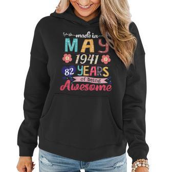 Womens Made In May 1941 82 Years Being Awesome 82Nd Birthday Women Hoodie | Mazezy