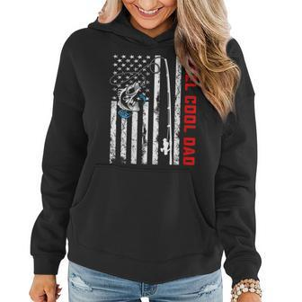 Womens Mens Reel Cool Dad Fishing Fathers Day 4Th Of July Women Hoodie - Thegiftio UK