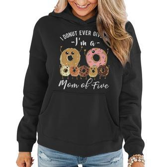 Womens Mom Of Five Shirt Cute Mom Of 5 Tee Mothers Day Tshirt Women Hoodie | Mazezy