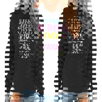 Womens My First Mothers Day As A Yaya 2023 Happy Mothers Day  Women Hoodie