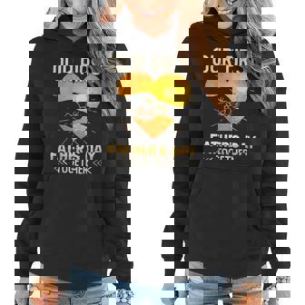 Womens Our First Fathers Day Together Happy Fathers Day Funny Women Hoodie - Thegiftio UK