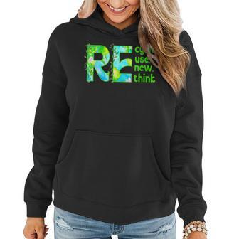 Womens Recycle Reuse Renew Rethink Outfit For Earth Day 2023  Women Hoodie
