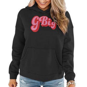 Womens Retro 70S Style Gbig Reveal Sorority Big Little Sister Women Hoodie - Seseable