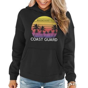 Womens Retro Coast Guard Beach Surf Vintage Palm Venice 70S Women Hoodie - Seseable