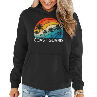 Womens Retro Coast Guard Beach Vintage Surf Palm Men Women Women Hoodie - Seseable