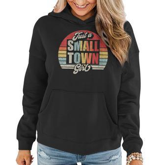 Womens Retro Vintage Just A Small Town Girl Women Hoodie | Mazezy