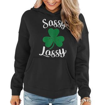 Womens Sassy Lassy St Patricks Day Women Hoodie - Seseable
