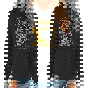Womens Stepping Into My January Birthday With Gods Grace And Mercy Women Hoodie - Thegiftio