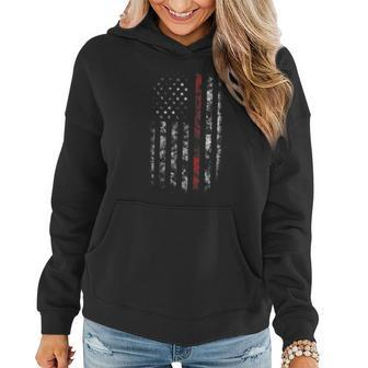 Womens Thin Red Line Fire Fighter Women Hoodie - Seseable