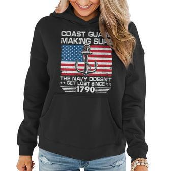 Womens Us Coast Guard Making Sure The Navy Doesnt Get Lost Uscg Women Hoodie - Seseable
