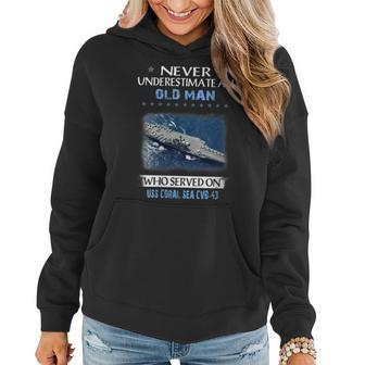 Womens Uss Coral Sea Cvb-43 Veterans Day Father Day Gift Women Hoodie - Seseable