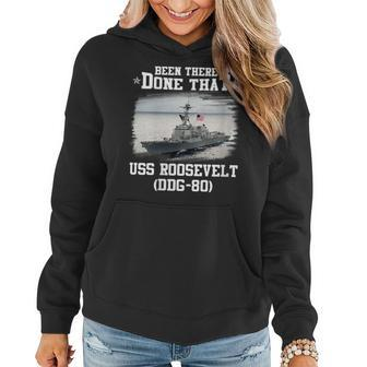 Womens Uss Roosevelt Ddg-80 Destroyer Class Veterans Day Father Day Women Hoodie - Seseable