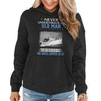 Womens Uss Samuel Gompers Ad-37 Veterans Day Father Day Women Hoodie - Seseable