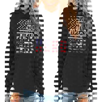 Womens Vintage Husband Daddy Protector Hero Fathers Day Women Hoodie - Thegiftio UK