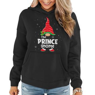 Xmas Prince Gnome Matching Family Group Christmas Party Women Hoodie Graphic Print Hooded Sweatshirt - Thegiftio UK