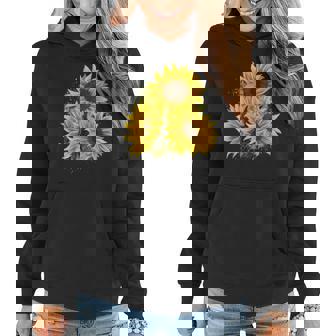 Yellow Sunflower Floral Watercolor Positivity Women Hoodie | Mazezy