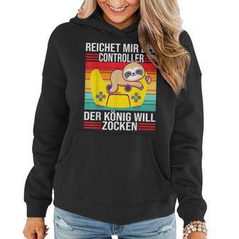 Zocken Reichet Mir Den Controller König Ps5 Konsole Gamer V4 Frauen Hoodie - Seseable