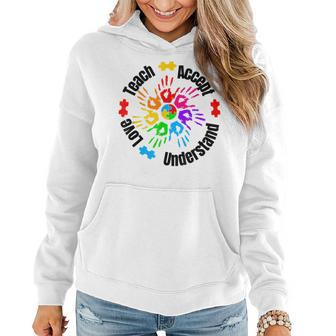 Accept Understand Love Autism Awareness Month Autism Support V3 Women Hoodie - Seseable
