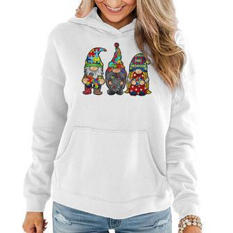 Autism Awareness Cute Puzzle Gnome Gifts For Women Kid Women Hoodie | Mazezy