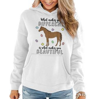 Autism Awareness Month What Makes You Different Horse Women Hoodie | Mazezy DE