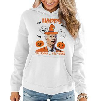 Biden Halloween Funny Joe Biden Confused Halloween Women Hoodie Graphic Print Hooded Sweatshirt - Thegiftio UK