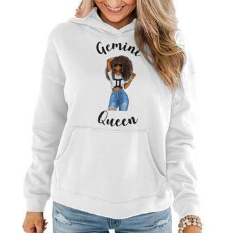 Black Gemini Queen Born In June July Birthday Afro Gift For Womens Women Hoodie | Mazezy
