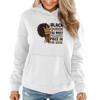 Black Queen The Most Powerful Piece In The Game African Afro Women Hoodie Graphic Print Hooded Sweatshirt - Thegiftio UK