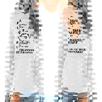 Brain Tumor Warrior Brain Cancer Awareness Gray Ribbon Women Hoodie Graphic Print Hooded Sweatshirt - Thegiftio