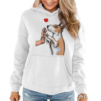 Bull Terrier Mom Bullterrier Dog Lover Owner Women Hoodie Graphic Print Hooded Sweatshirt - Thegiftio UK