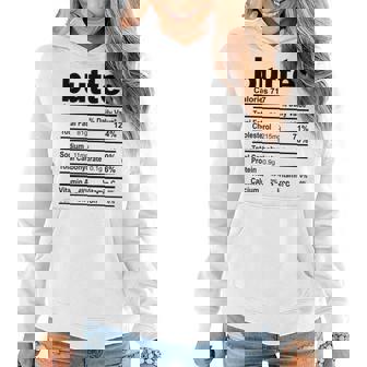 Butter Nutrition Facts Funny Thanksgiving Christmas Food V2 Women Hoodie Graphic Print Hooded Sweatshirt - Thegiftio UK