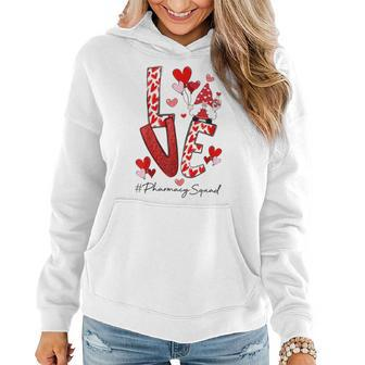 Cute Gnome Love Pharmacist Valentines Day Pharmacy Squad Women Hoodie - Seseable