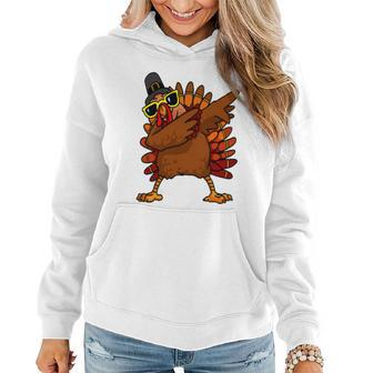 Dabbing Turkey Thanksgiving Funny Cute Women Hoodie - Monsterry DE