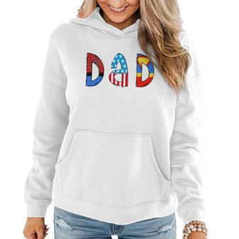 Dad Superhero Fathers Day Gift Women Hoodie - Monsterry