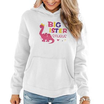Dinosaur Big Sister Announcement V2 Women Hoodie Graphic Print Hooded Sweatshirt - Thegiftio UK
