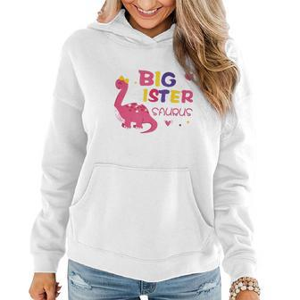 Dinosaur Big Sister Announcement V3 Women Hoodie Graphic Print Hooded Sweatshirt - Thegiftio UK