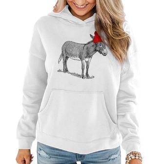 Esel Burro Mule Tragen Einer Beanie Weihnachtsstrumpf Hat Frauen Hoodie - Seseable