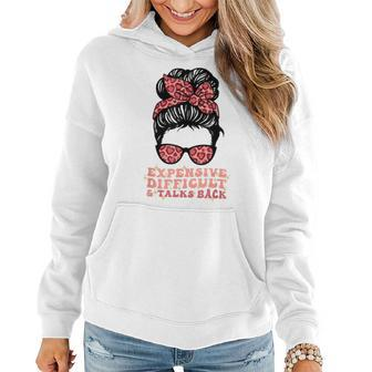 Expensive Difficult And Talks Back Women Groovy Women Hoodie | Mazezy