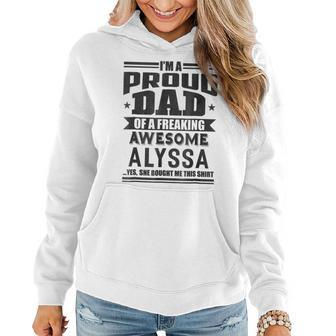 Family Fathers Day Dad Daughter Alyssa Name Men Women Hoodie | Mazezy