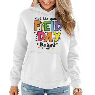 Funny Field Day 2023 Let The Games Begin Teacher Students Women Hoodie - Thegiftio UK