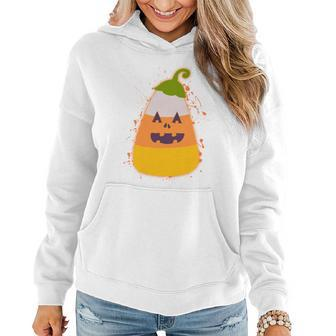 Funny Halloween Candy Corn Pumpkin Women Hoodie - Monsterry AU
