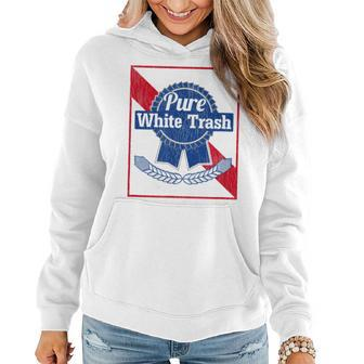 Funny Redneck Pure White Trash Women Hoodie Graphic Print Hooded Sweatshirt - Thegiftio UK
