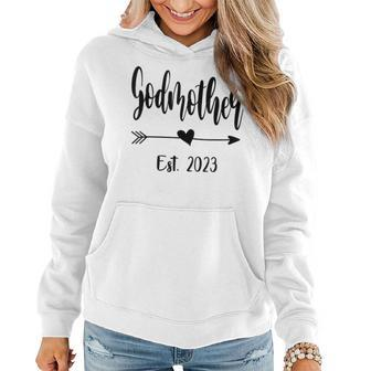 Godmother Est 2023 Promoted To Godmother 2023 Mothers Day Women Hoodie - Thegiftio