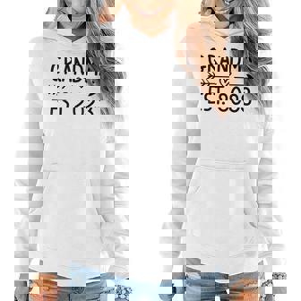 Grandmother First Time Grandma Promoted To Grandma Est 2023 Women Hoodie | Mazezy