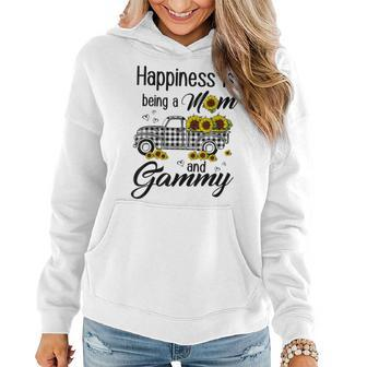 Happiness Is Being A Mom And Gammy Sunflower Gift Women Hoodie | Mazezy