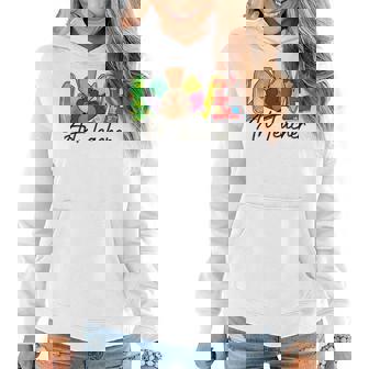 Happy Hallothanksmas Art Teacher Love Thanksgiving Women Hoodie Graphic Print Hooded Sweatshirt - Thegiftio