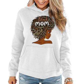 Happy Mother’S Day Black Mom Queen Afro African Curved Women Hoodie | Mazezy