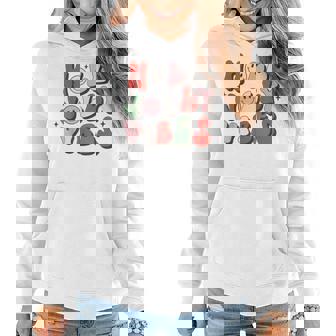 Have A Holly Xmas Jolly Christmas Vibes Women Hoodie Graphic Print Hooded Sweatshirt - Thegiftio